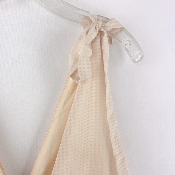 TULAROSA Oakley Button Front Dress in Cream Size L - Picture 8 of 9